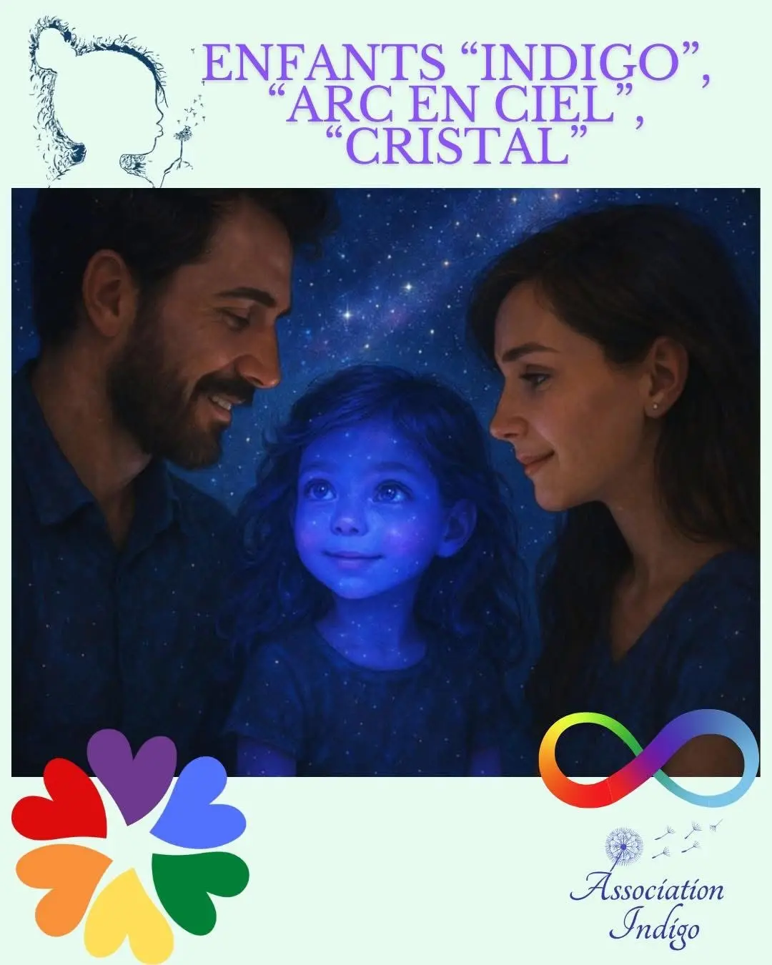 Enfant Indigo/arc-en-ciel/cristal